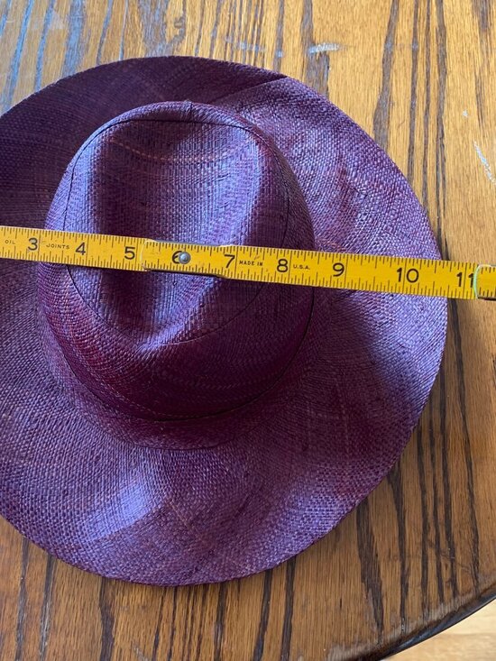 NWT VTG Deadstock Hat Sun Straw Panama Black Handwoven Raffia Madagascar Travel